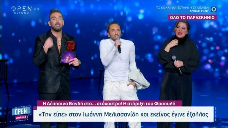 J2US: Η σφοδρή σύγκρουση του Ιωάννη Μελισσανίδη με τη Δέσποινα Βανδή
