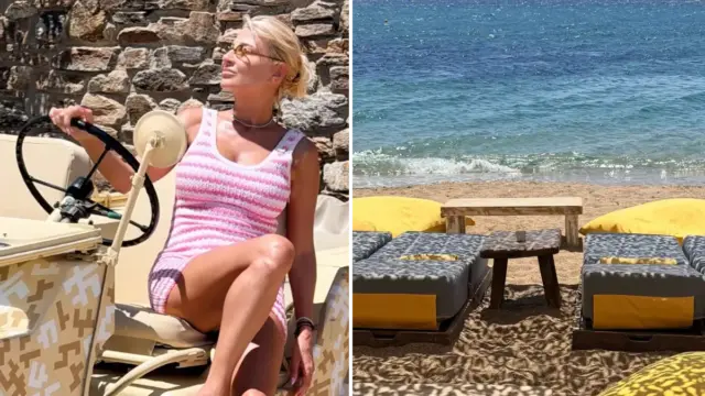 Φαίη Σκορδά Αλέξανδρος Αθανασιάδης Αντίπαρος διακοπές παραλία beach bar Κυκλάδες
