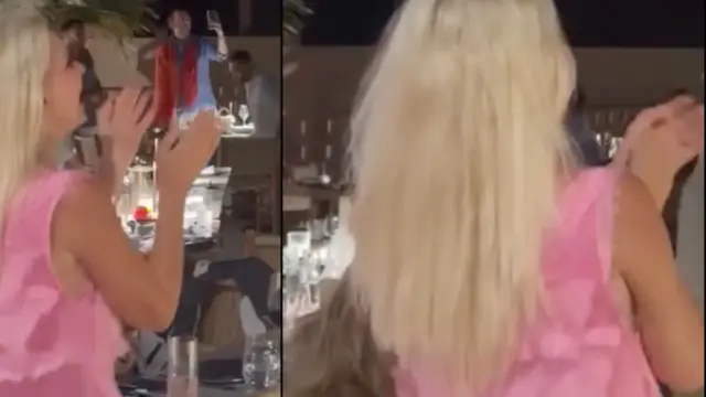 Στιγμιότυπο από την καλοκαιρινή απόδραση της Ελένης Μενεγάκη στη Νάξο, όπου εθεάθη να διασκεδάζει σε κοσμικό πάρτι